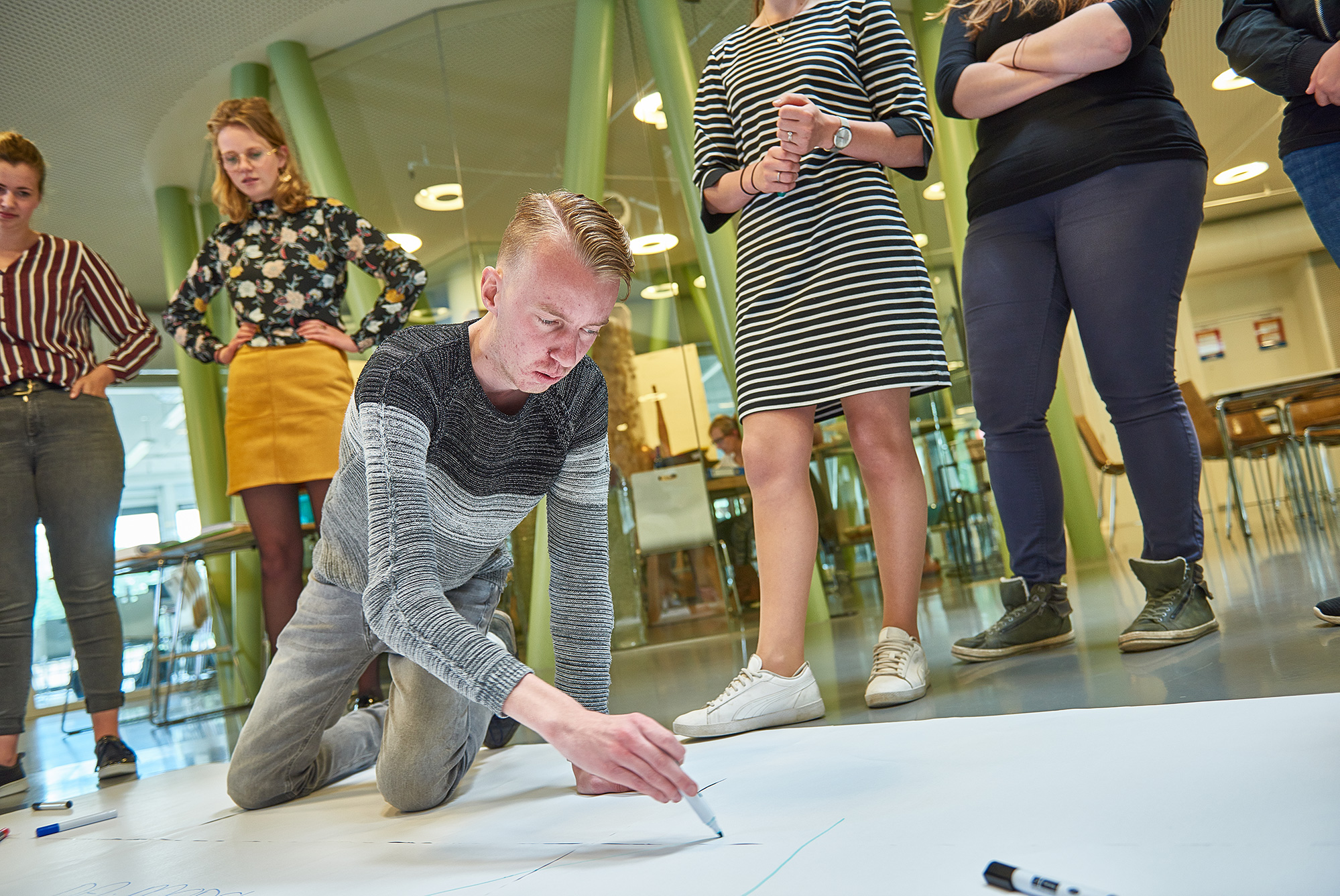 Studenten aan het werk
